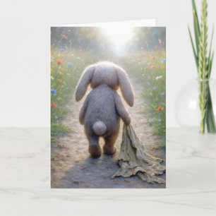 Cartão Srta. Seu Coelho Chocado com Um Banheiro