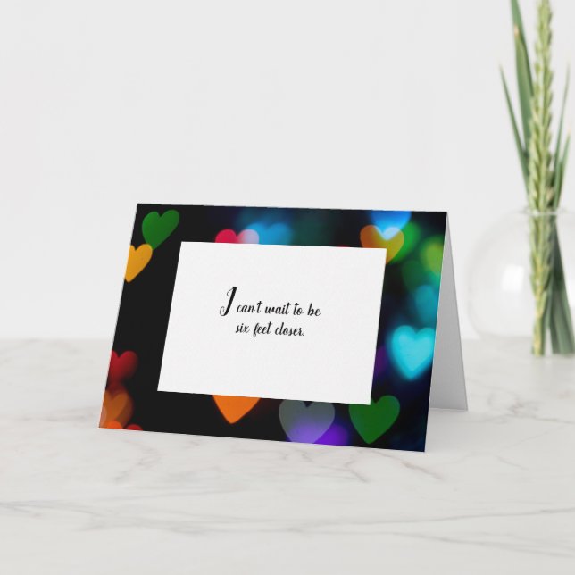 Cartão Srta. Você acende as luzes do coração (Frente)