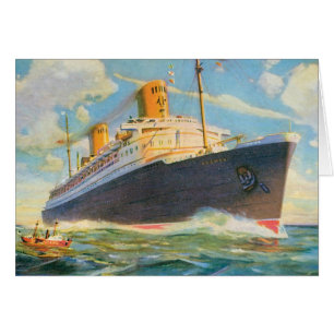 Cartão SS Brema no mar
