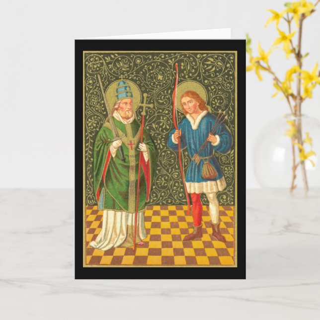 Cartão SS. Fabian & Sebastian (PA 01) (Flor Amarela)