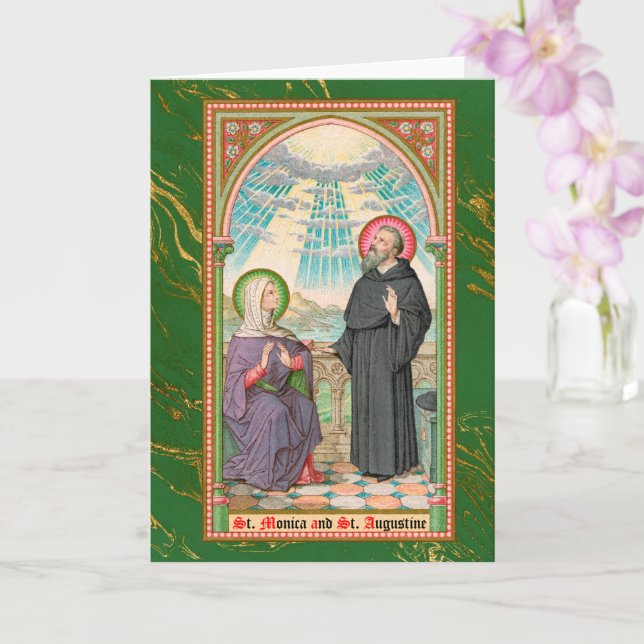 Cartão SS. Monica e Augustine em Ostia (SAU 047) (Orquídea)