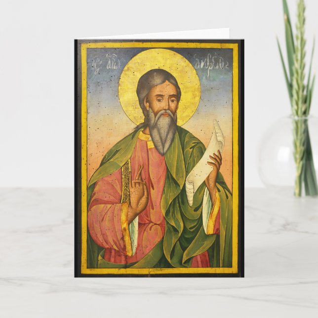 Cartão St. Andrew the Apostle by Yoan From Gabrovo (Frente)