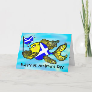 Cartão St. Andrew's Day GREETING CARD funny cartoon