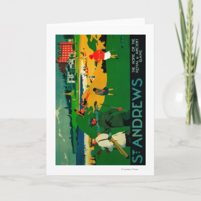 Cartão St. Andrews Vintage PosterEurope (Frente)