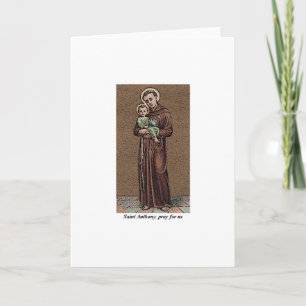 Cartão St. Anthony Pray For Us