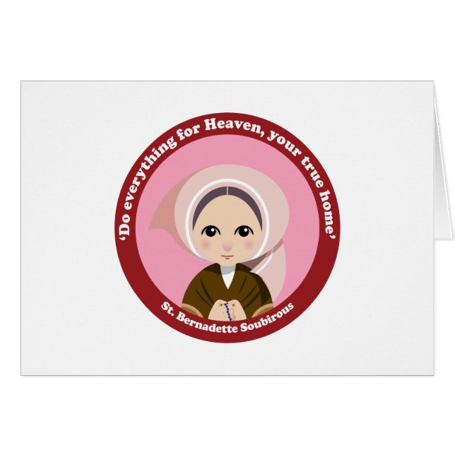Cartão St. Bernadette Soubirous (Frente Horizontal)