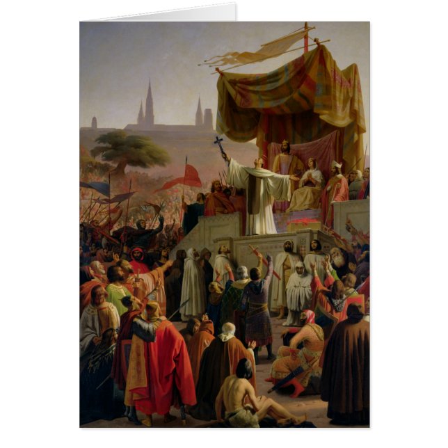 Cartão St Bernard que Preaching a segunda cruzada (Frente)