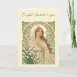 Cartão St Brigid E Narcisos Um Silêncio Contemplativo