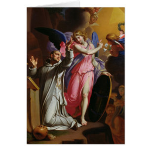 Cartão St. Bruno na oração, 1671