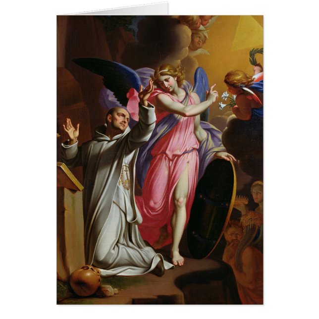 Cartão St. Bruno na oração, 1671 (Frente)