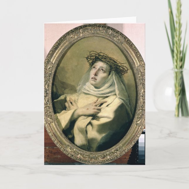Cartão St. Catherine of Siena , c.1746 (Frente)