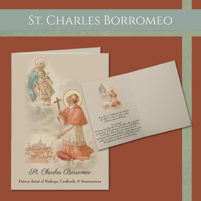 Cartão St. Charles Borromeo (Criador carregado)