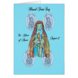 Cartão St. Clare do dia de banquete de Assisi