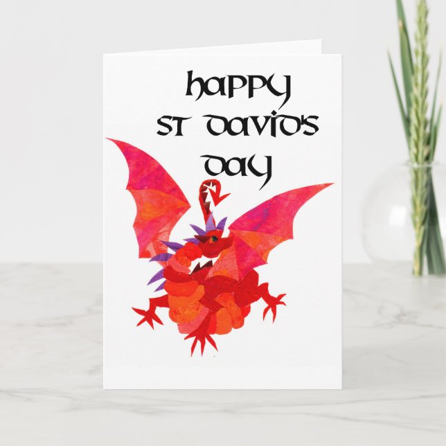 Cartão St David's Day Greeting Card - English (Frente)