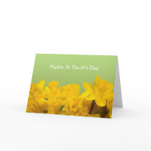 St David's Day Yellow Daffodils Personalized