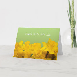 Cartão St David's Day Yellow Daffodils Personalized