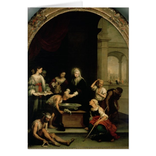 Cartão St. Elizabeth de Hungria (Frente)