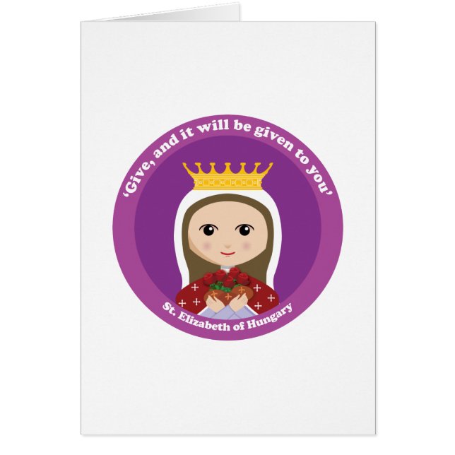 Cartão St. Elizabeth de Hungria (Frente)