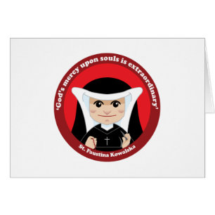 Cartão St. Faustina Kowalska