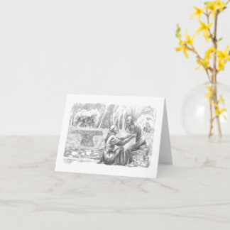 Cartão St. Francis and the Leper