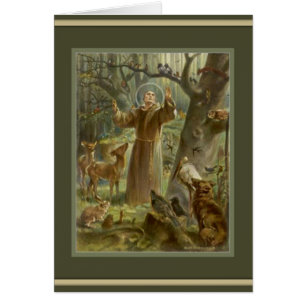 Cartão St Francis da oração de Assisi para dentro