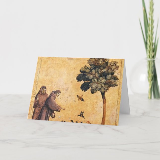 Cartão St. Francis Of Assisi Preaching To The Birds (Frente)