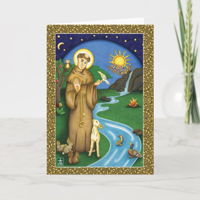 Cartão St Francis of Assisi—The Canticle of the Creatures (Frente)
