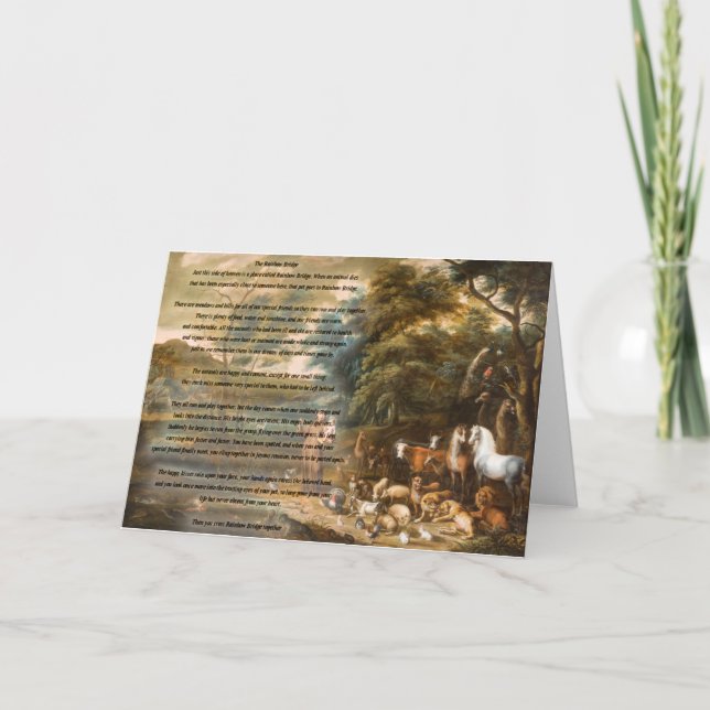 Cartão St. Francis of Assisi & The Rainbow Bridge (Frente)