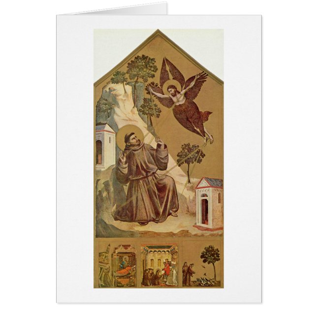 Cartão St Francis por Giotto Di Bondone (Frente)