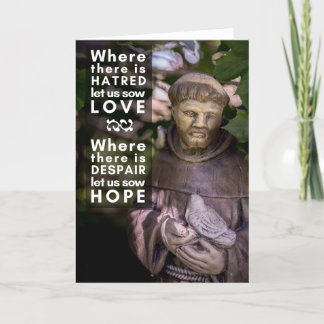 Cartão St. Francis Prayer Greeting Card