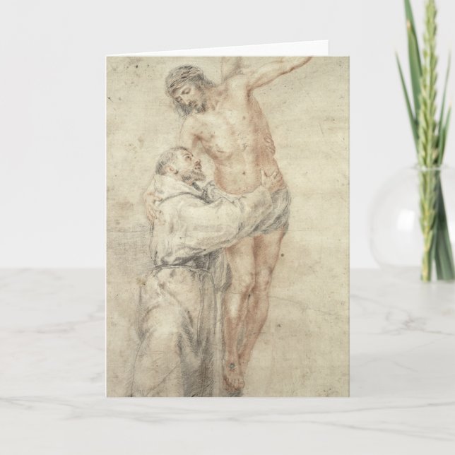 Cartão St. Francis Rejecting the World and Embracing (Frente)