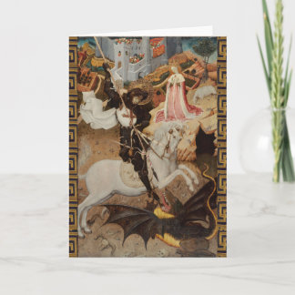 Cartão St. George and The Dragon by Bernat Martorell