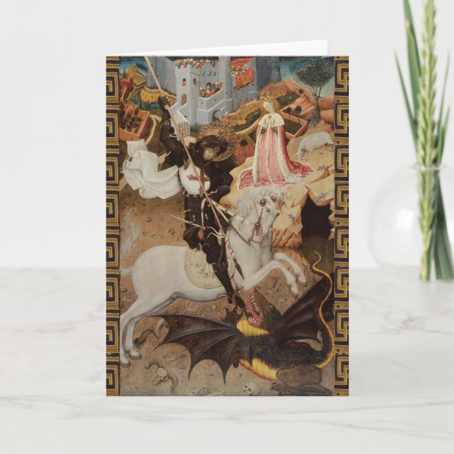 Cartão St. George and The Dragon by Bernat Martorell (Frente)