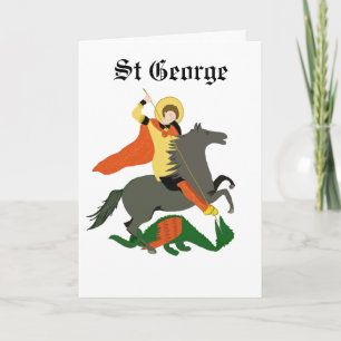 Cartão St George and the Dragon editable