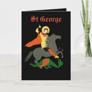 Cartão St George and the Dragon editable