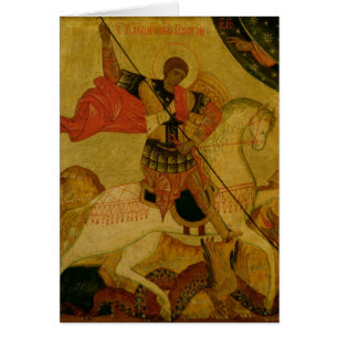 Cartão St George que massacra o dragão