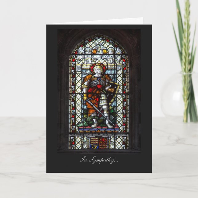 Cartão St George stained glass window - In Sympathy (Frente)