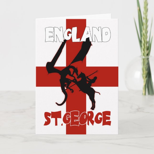Cartão St. George's Day Card - St. George And Dragon (Frente)