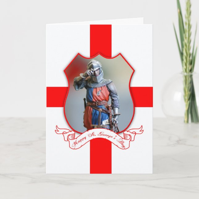 Cartão St. George's Day Greeting Card With Knight (Frente)