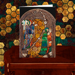 Cartão St. Gobnait Drawing a Plague Line (Detail)