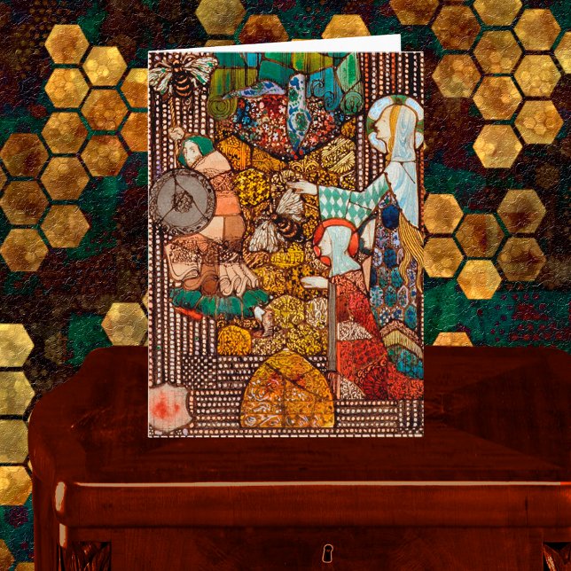 Cartão St Gobnait Drives Off a Cattle Raiders with Bees (Criador carregado)