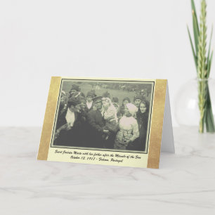 Cartão St. Jacinta Marto Fatima Miracle of the Sun