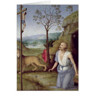 Cartão St Jerome no deserto, c.1499-1502