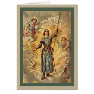 Cartão St. Joana do soldado dos anjos de St Michael do