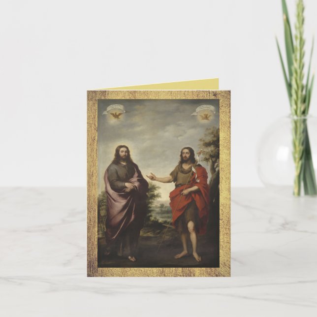 Cartão St John the Baptist and Jesus - Murillo Holiday (Frente)