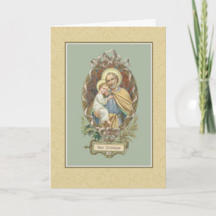 Cartão St. Joseph Child Jesus Feast Day