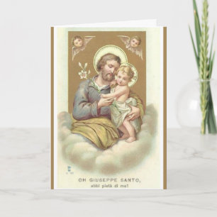 Cartão St. Joseph DIA DOS PAIS Anjos Lírio