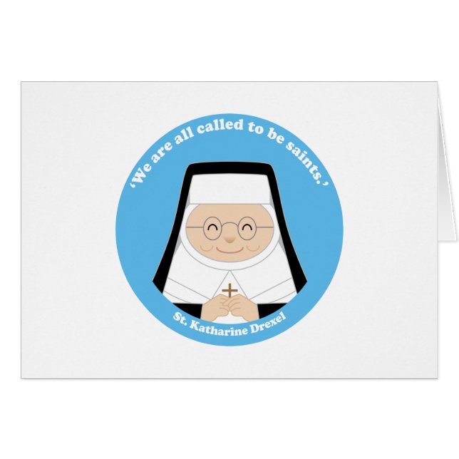 Cartão St. Katharine Drexel (Frente Horizontal)