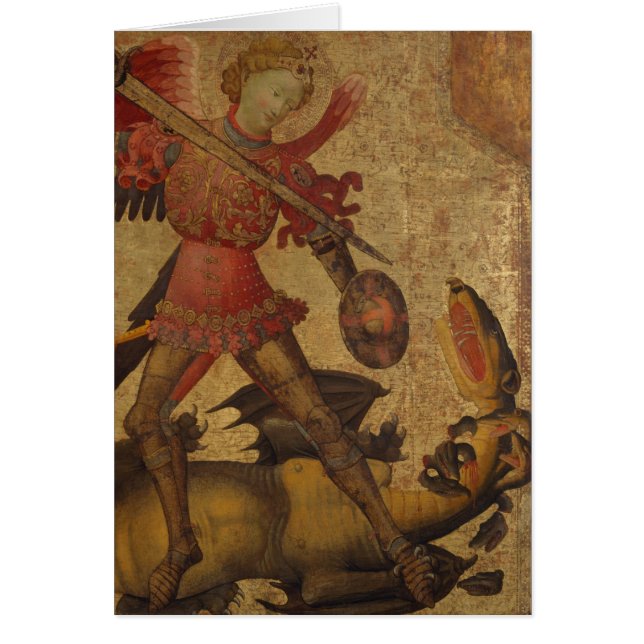 Cartão St Michael e o dragão (Frente)