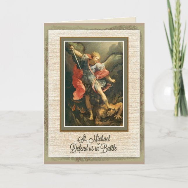 Cartão St. Michael Greeting Card w/prayer (Frente)